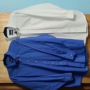 2 Men's 17-34/35 Stafford Dress Shirts-Like New!